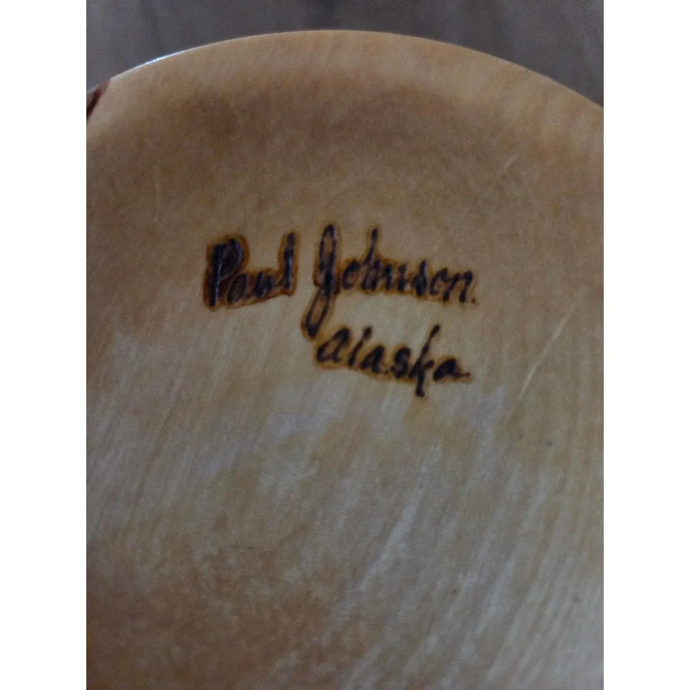 Paul Johnson Alaska Hand Turned Burl Wood Pedestal Bowl Artisan Signed